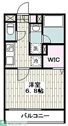 JR東海道本線 平塚駅 徒歩7分の賃貸アパート 2階1Kの間取り