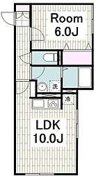 ハイアット湘南 1LDKの間取図画像