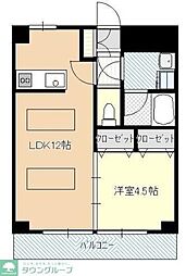 ルネス東海岸 1LDKの間取図画像