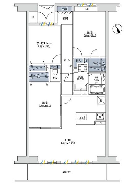 2025年11月内装リフォーム完了済!専有面積70.11m2。バルコニー面積8.9m2。