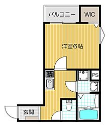 REGIES八尾駅前 1Kの間取図画像