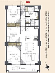 エバーライフ武蔵野 3LDKの間取図画像