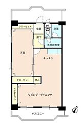 ライフコア東林間 1LDKの間取図画像