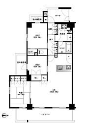 パレステージ中山2 3LDKの間取図画像