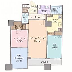 ガレリアグランデ 2SLDKの間取図画像