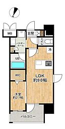 グランフォーレ西新パサージュ 1LDKの間取図画像