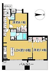 間取図画像 2LDK