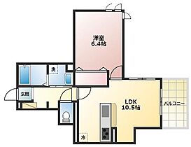 ヴィクトワール庄 201 ｜ 兵庫県西宮市上甲子園4丁目（賃貸アパート1LDK・2階・42.47㎡） その2