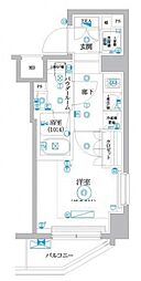 京急本線 花月総持寺駅 徒歩3分の賃貸マンション 5階1Kの間取り