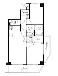 京急空港線 大鳥居駅 徒歩11分の賃貸マンション 3階2LDKの間取り