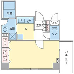京急大師線 川崎大師駅 徒歩9分の賃貸マンション 2階1Kの間取り