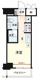 JR南武線 八丁畷駅 徒歩3分の賃貸マンション 3階ワンルームの間取り