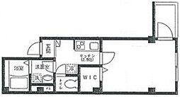 京急本線 平和島駅 徒歩7分の賃貸マンション 2階1Kの間取り