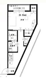 京急本線 鶴見市場駅 徒歩5分の賃貸アパート 2階1Kの間取り