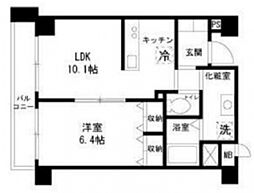 ウイングピア美園 1LDKの間取図画像