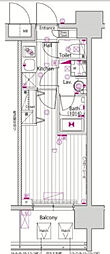 グランド・ガーラ川崎西口 1Kの間取図画像