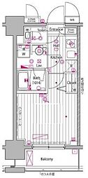 ガーラ・プレシャス川崎 1Kの間取図画像