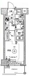 河合第一アパート 1Kの間取図画像
