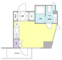 エクセリア二子多摩川3 ワンルームの間取図画像