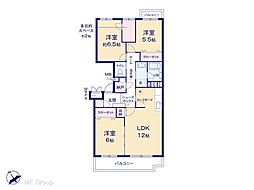 第二検見川ハウス5号棟 3LDKの間取図画像