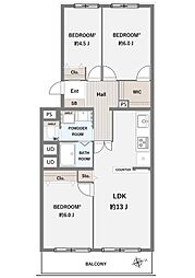 間取図画像 3LDK
