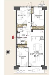 間取図画像 3LDK