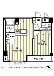 シティフラット菊名 1LDKの間取図画像