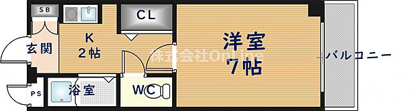 ヴィブレ・ハイム ｜大阪府東大阪市御厨中2丁目(賃貸マンション1K・4階・23.00㎡)の写真 その2