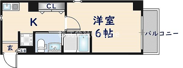 エストコート ｜大阪府東大阪市友井5丁目(賃貸マンション1K・1階・21.06㎡)の写真 その2