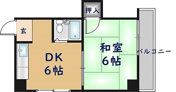 すみれプラザ長堂 ｜大阪府東大阪市長堂3丁目(賃貸マンション1DK・8階・26.30㎡)の写真 その2