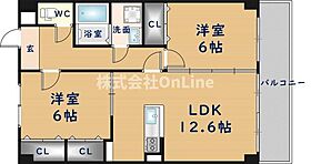 GrandChariot  ｜ 大阪府東大阪市吉田4丁目（賃貸マンション2LDK・1階・58.59㎡） その2