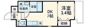 クローバー・クレスト  ｜ 大阪府東大阪市下小阪2丁目（賃貸マンション1DK・10階・27.39㎡） その2