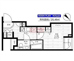 グランドコンシェルジュ用賀アジールコート 1階1Kの間取り