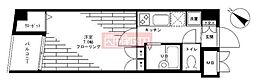 ステージファースト用賀アジールコート 3階1Kの間取り