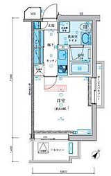 LIVCITY駒沢大学 1Kの間取図画像