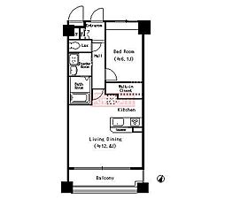 ベルメリッサ 2LDKの間取図画像
