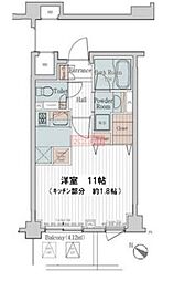 カスタリア三宿 ワンルームの間取図画像
