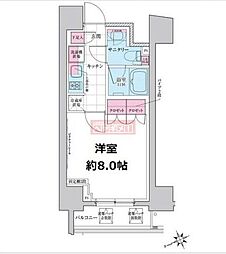 ステラメゾン三軒茶屋 1Kの間取図画像