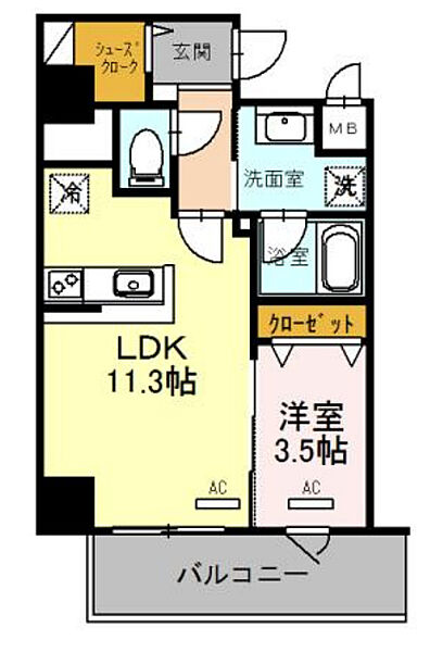 大阪府大阪市西区新町3丁目(賃貸マンション1LDK・7階・41.20㎡)の写真 その2