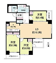 大阪府大阪市西区新町1丁目（賃貸マンション3LDK・25階・92.34㎡） その2