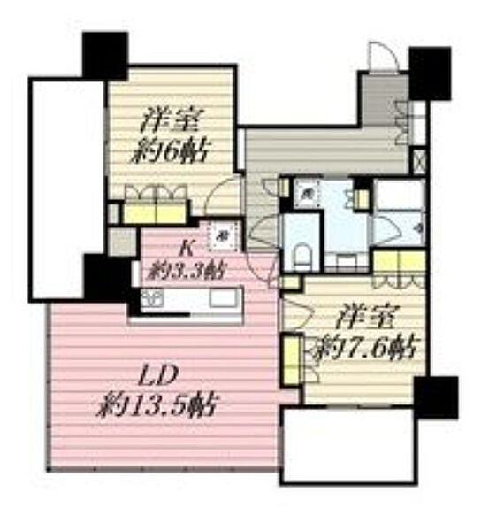 グランドメゾン新梅田タワーTHE CLUB RESIDENCE ｜大阪府大阪市北区大淀南2丁目(賃貸マンション2LDK・5階・74.42㎡)の写真 その2