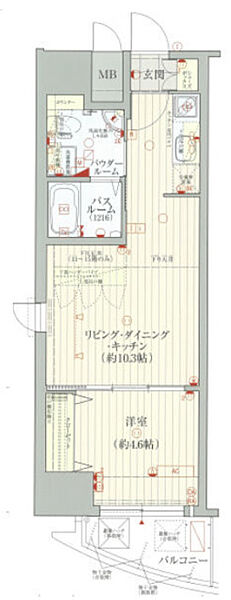 エステムコート難波EASTレオルガ ｜大阪府大阪市中央区高津1丁目(賃貸マンション1LDK・15階・35.36㎡)の写真 その2