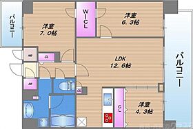 セイワパレス天王寺真田山  ｜ 大阪府大阪市天王寺区玉造本町1-11（賃貸マンション3LDK・13階・68.06㎡） その2