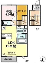 ルーチェ　B 202 ｜ 愛知県豊橋市小向町字北小向101（賃貸アパート1LDK・2階・48.07㎡） その2