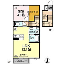 豊橋ウエスト1　A 203 ｜ 愛知県豊橋市馬見塚町238（賃貸アパート1LDK・2階・47.37㎡） その2