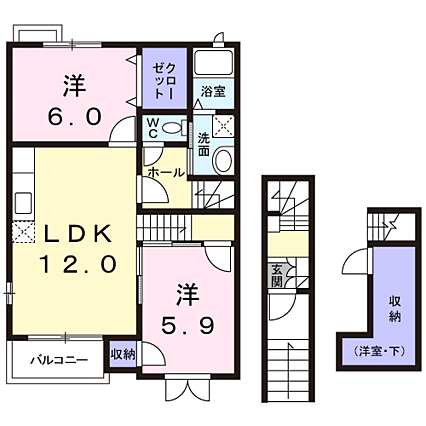 ボンジュール2_間取り_0