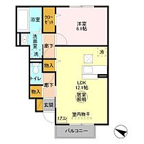 グラマードマレIII　Ｅ 103 ｜ 茨城県神栖市奥野谷（賃貸アパート1LDK・1階・45.13㎡） その2