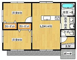 ヒルズ柳川PartII 112 ｜ 茨城県神栖市柳川（賃貸アパート2LDK・1階・58.00㎡） その2