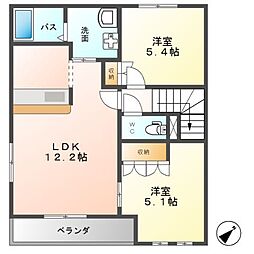 ＳＫＹ　ＬＡＲＫ 2階2LDKの間取り