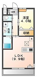 カーサグランディール 1LDKの間取図画像